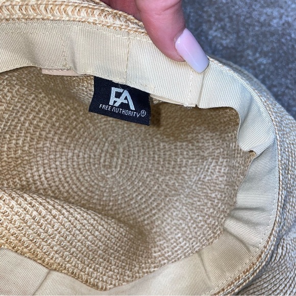 Free Authority hat paper straw over sized floppy packable summer beach hat - Picture 8 of 10